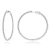 2mm 2in Inside Out Diamond Hoop Earrings For Women 1.6ct 14K White Gold 1 2mm 2in Inside Out Diamond Hoop Earrings For Women 1.6ct 14K White Gold -Its Hot Jewelry Shop 2mm 175in inside out diamond hoop earrings for women 16ct 14k gold wh