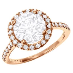 3 Carat Round Diamond Engagement Ring 14K White Gold Halo Setting 12 3 Carat Round Diamond Engagement Ring 14K White Gold Halo Setting -Its Hot Jewelry Shop 3 carat diamond engagement ring 14k gold round halo setting 018405 rose