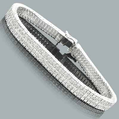 3 Row Diamond Tennis Bracelet 1 Ct Sterling Silver 3 3 Row Diamond Tennis Bracelet 1 Ct Sterling Silver