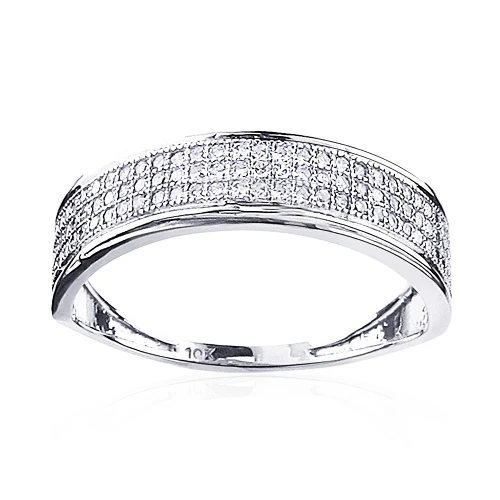 3 Row Men's Diamond Wedding Band 0.44ct 10K Rose Gold 3 3 Row Men's Diamond Wedding Band 0.44ct 10K Rose Gold