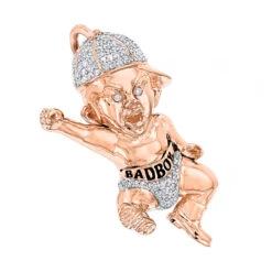 10K Yellow Gold Diamond Bad Boy Pendant 1.3ct By Luxurman -Its Hot Jewelry Shop 3d custom jewelry designs10k gold diamond bad boy pendant 13ct by luxurman ro