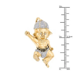 10K Yellow Gold Diamond Bad Boy Pendant 1.3ct By Luxurman -Its Hot Jewelry Shop 3d custom jewelry designs10k gold diamond bad boy pendant 13ct by luxurman rulerye