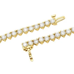 3 Prong Diamond Eternity Chain For Men And Women 14K Yellow Gold Tennis Necklace 16 3 Prong Diamond Eternity Chain For Men And Women 14K Yellow Gold Tennis Necklace -Its Hot Jewelry Shop 3mm iced out eternity diamond chain for men women 14k gold tennis necklace 804063 backye