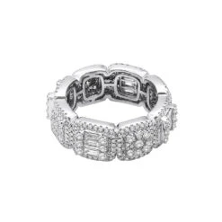 4 Carat Diamond Eternity Band For Men & Women Round Baguette Diamonds 14K White Gold 14 4 Carat Diamond Eternity Band For Men & Women Round Baguette Diamonds 14K White Gold -Its Hot Jewelry Shop 4 carat diamond eternity band for men women round baguette diamonds 14k gold 100597 back