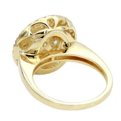 5 Carat Men's Diamond Engagement Ring 14K Yellow Gold Cluster Setting -Its Hot Jewelry Shop 5 carat mens diamond engagement ring in 14k gold cluster setting 000743 backye