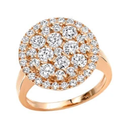 5 Carat Men's Diamond Engagement Ring 14K Yellow Gold Cluster Setting -Its Hot Jewelry Shop 5 carat mens diamond engagement ring in 14k gold cluster setting 000743 ro