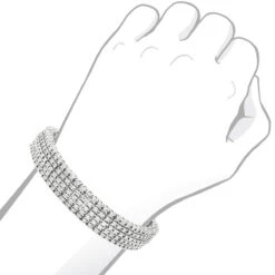 5 Row Men's Diamond Tennis Bracelet In Sterling Silver 1.75 Carat Gold Plted 8 5 Row Men's Diamond Tennis Bracelet In Sterling Silver 1.75 Carat Gold Plted -Its Hot Jewelry Shop 5 row mens diamond tennis bracelet in sterling silver 175 carat gold plted bod