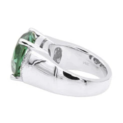 6 Carat Green Emerald Diamond Ring 14K Yellow Gold 0.15ct -Its Hot Jewelry Shop 6 carat green emerald diamond ring 14k gold 015ct p 29465 backwh