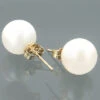 9-9.5mm 14K Yellow Gold White Fresh Water Pearl Earrings -Its Hot Jewelry Shop 9 95mm 14k gold white fresh water pearl earrings p 5907