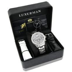 Celebrity Diamond Watch For Men By Luxurman 0.5ct Liberty 10 Celebrity Diamond Watch For Men By Luxurman 0.5ct Liberty -Its Hot Jewelry Shop 967878box box