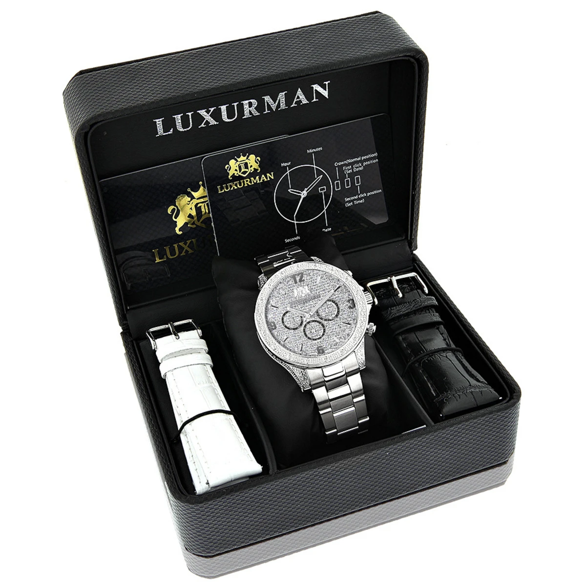 Celebrity Diamond Watch For Men By Luxurman 0.5ct Liberty 6 Celebrity Diamond Watch For Men By Luxurman 0.5ct Liberty - Image 4