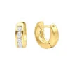 9mm Huggies 14K Yellow Gold Small Diamond Hoop Earrings For Children 0.15ct -Its Hot Jewelry Shop 9mm huggies real 14k gold small diamond hoop earrings for children 015ct 018004 mainye 20211228