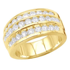 9mm Wide 14K White Gold Diamond Wedding Band For Women Anniversary Ring 1.6ct -Its Hot Jewelry Shop 9mm wide 14k gold diamond wedding band for women anniversary ring 16ct 000985 yellow