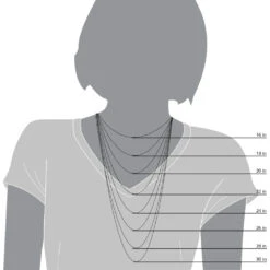 14K Yellow Gold Diamonds By The Yard Necklace 0.7ct 16-20 Inches -Its Hot Jewelry Shop Womens Chains Length Comparison Illustration 3