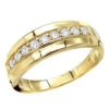 Affordable 10K Yellow Gold 0.5 Carat Round Diamond Wedding Ring For Men And Women -Its Hot Jewelry Shop affordable 10k gold 05 carat round diamond wedding ring for men and women 000850 mainye