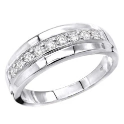 Affordable 10K Yellow Gold 0.5 Carat Round Diamond Wedding Ring For Men And Women -Its Hot Jewelry Shop affordable 10k gold 05 carat round diamond wedding ring for men and women 000850 wh