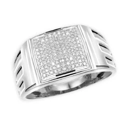 Affordable 10K Yellow Gold Men's Diamond Ring 0.25ct 12mm Wide Wedding Band -Its Hot Jewelry Shop affordable 10k gold mens diamond ring 0 25ct 12mm wide wedding band wh