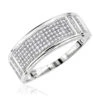 Affordable 10K White Gold Men's Diamond Wedding Band 0.42ct -Its Hot Jewelry Shop affordable 10k gold mens diamond wedding band 042ct mainwh