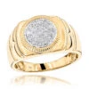 Affordable 10K Yellow Gold Diamond Cluster Ring For Men 1/2ct -Its Hot Jewelry Shop affordable 10k yellow rose white gold diamond cluster ring for men 12ct mainye