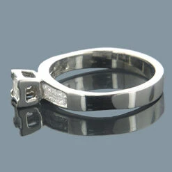 Affordable 14K White Gold Pre-set Diamond Engagement Ring Princess Cut Diamonds .6ct -Its Hot Jewelry Shop affordable 14k pre set diamond engagement ring 60ct p 6433back