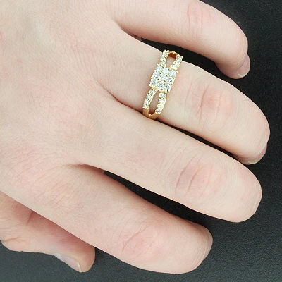 Affordable Diamond Engagement Ring 0.83ct 14K Yellow Gold 5 Affordable Diamond Engagement Ring 0.83ct 14K Yellow Gold - Image 3