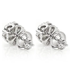 Affordable Diamond Studs 1.25ct Sterling Silver Cluster Earrings -Its Hot Jewelry Shop affordable diamond studs 127ct sterling silver cluster earrings 2