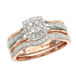 Affordable Luxurman Diamond Engagement Ring Set Wedding Band 14K Yellow Gold 0.4ct -Its Hot Jewelry Shop affordable luxurman diamond engagement ring set wedding band 14k gold 04ct ro