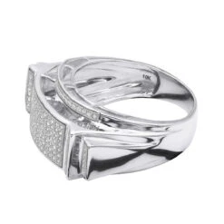 Affordable Men's 10K White Gold Diamond Ring 0.52ct -Its Hot Jewelry Shop affordable mens rings 10k gold diamond ring 052ct p 7112 backwh