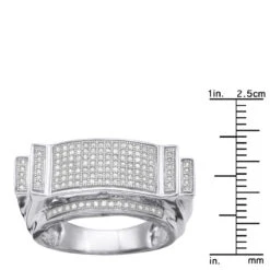 Affordable Men's 10K White Gold Diamond Ring 0.52ct -Its Hot Jewelry Shop affordable mens rings 10k gold diamond ring 052ct p 7112 rulerwh
