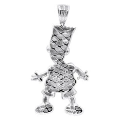 Bart Simpson Diamond Pendant 0.75ct Sterling Silver 7 Bart Simpson Diamond Pendant 0.75ct Sterling Silver -Its Hot Jewelry Shop bart simpson diamond pendant 075ct sterling silver p 47930 backwh