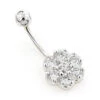 Belly Button Ring 14K White Gold With Flower Diamond 0.79 -Its Hot Jewelry Shop belly button rings gold diamond belly ring flower 079 p 6269 wh