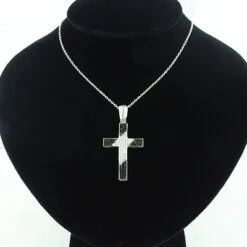 Black And White Diamond Cross Pendant 0.51ct Silver -Its Hot Jewelry Shop black and white diamond cross pendant 051ct silver p 47168bod