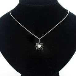 Black And White Diamond Flower Lace Pendant 0.30ct 14K White Gold 8 Black And White Diamond Flower Lace Pendant 0.30ct 14K White Gold -Its Hot Jewelry Shop black and white diamond flower pendant 030ct 14k lace jewelry 3