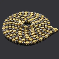Black And Yellow Diamond Chain Necklace 20.87ct 10K Yellow Gold 9 Black And Yellow Diamond Chain Necklace 20.87ct 10K Yellow Gold -Its Hot Jewelry Shop black and yellow diamond chain necklace 2087ct 10k gold p 48327back