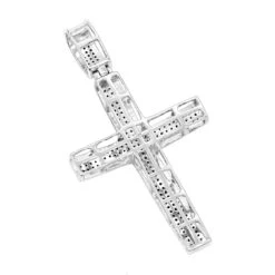 2 Inch Black Diamond Cross Pendant 10K White Gold 0.85ct 13 2 Inch Black Diamond Cross Pendant 10K White Gold 0.85ct -Its Hot Jewelry Shop black diamond cross pendant 10k 085ct p 41445 back white