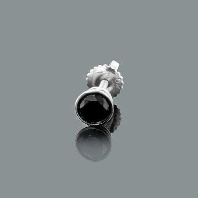 Black Diamond Earring Stud 0.50ct 14K White Gold 3 Black Diamond Earring Stud 0.50ct 14K White Gold