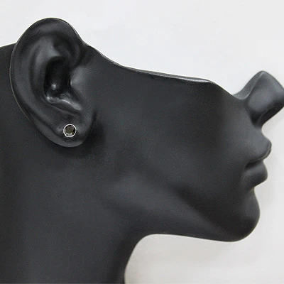 Black Diamond Earring Stud 0.50ct 14K White Gold 5 Black Diamond Earring Stud 0.50ct 14K White Gold - Image 3