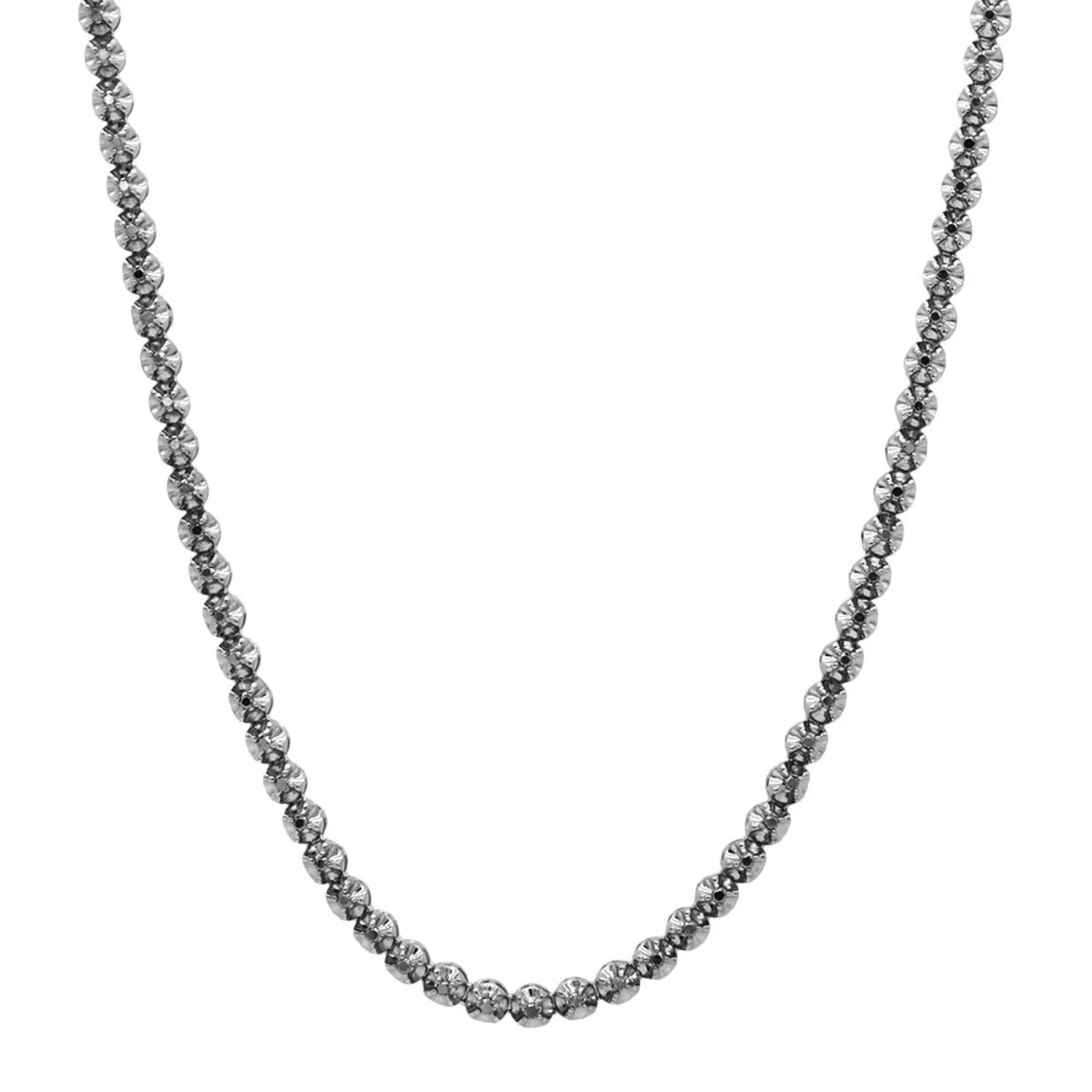 Black Diamond 10K Black Gold Eternity Diamond Chain Necklace 20in-40in 3 Black Diamond 10K Black Gold Eternity Diamond Chain Necklace 20in-40in