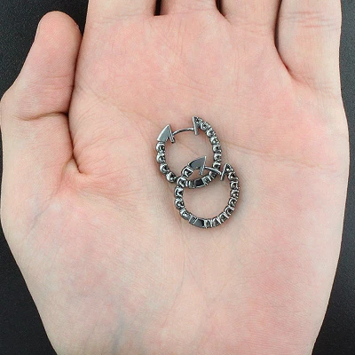 14K Black Plated Gold Black Diamond Hoop Earrings 1.74ct 4 14K Black Plated Gold Black Diamond Hoop Earrings 1.74ct - Image 2