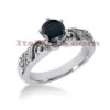 Thin 14K White Gold Black Diamond Engagement Ring 0.67ct -Its Hot Jewelry Shop black diamond ring unique engagement jewelry 067ct 14k p 45908