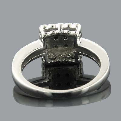 14K White Gold White & Black Diamond Ring 0.64ct 4 14K White Gold White & Black Diamond Ring 0.64ct - Image 2