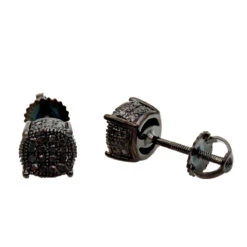 Black Diamond Stud Earrings 0.25ct Sterling Silver