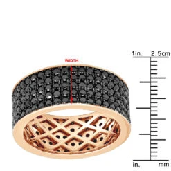 Black Diamond Wedding Ring 10K White Gold Men's Eternity Band By Luxurman 4 Carats 25 Black Diamond Wedding Ring 10K White Gold Men's Eternity Band By Luxurman 4 Carats -Its Hot Jewelry Shop black diamond wedding ring 10k gold mens eternity band by luxurman 4 carats 001286 ruler rose