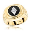 Black Onyx And Diamond 14K Yellow Gold Men's Ring 0.10ct 11/16 In (17mm) 1 Black Onyx And Diamond 14K Yellow Gold Men's Ring 0.10ct 11/16 In (17mm) -Its Hot Jewelry Shop black onyx and diamond rings 14k gold mens ring 010ct p 6389 ye