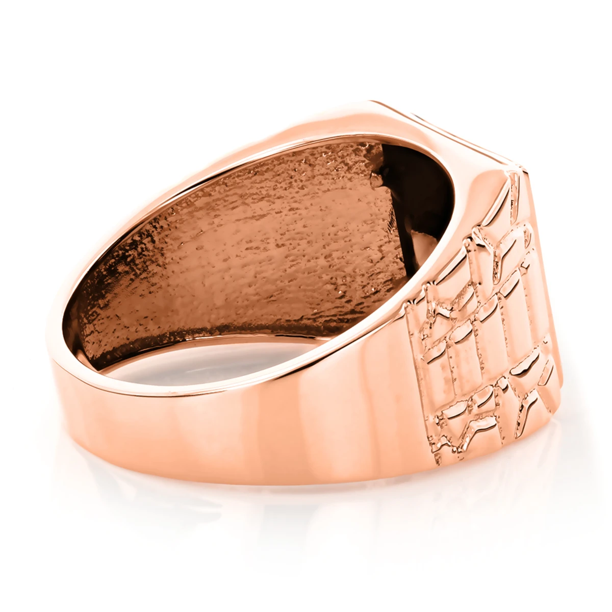 Black Onyx And Diamond 14K Rose Gold Men's Ring 0.10ct 5/8 In (16mm) 6 Black Onyx And Diamond 14K Rose Gold Men's Ring 0.10ct 5/8 In (16mm) - Image 4