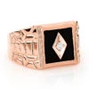 Black Onyx And Diamond 14K Rose Gold Men's Ring 0.10ct 5/8 In (16mm) 1 Black Onyx And Diamond 14K Rose Gold Men's Ring 0.10ct 5/8 In (16mm) -Its Hot Jewelry Shop black onyx and diamond rings 14k gold mens ring 010ct p 6391 ro
