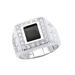 Black Onyx And Diamond 14K Yellow Gold Men's Ring 1.50ct -Its Hot Jewelry Shop black onyx and diamond rings 14k gold mens ring 150ct p 6388 wh