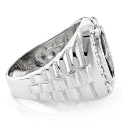 Designer Black Onyx And Diamond 14K White Gold Men's Ring 1.68ct 3/4 In (18mm) -Its Hot Jewelry Shop black onyx and diamond rings 14k gold mens ring 168ct p 6390 backwh