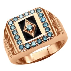 14K White Gold Unique Black Onyx & Blue Diamonds Statement Ring For Men 1.7 Carats 12 14K White Gold Unique Black Onyx & Blue Diamonds Statement Ring For Men 1.7 Carats -Its Hot Jewelry Shop black onyx and diamond rings 14k gold mens white blue diamond ring 168ct rose 1 20220605