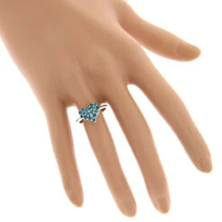 Blue Diamond Heart Ring 0.68ct 14K White Gold -Its Hot Jewelry Shop blue diamond heart ring 068ct 14k gold p 46858 bodwh